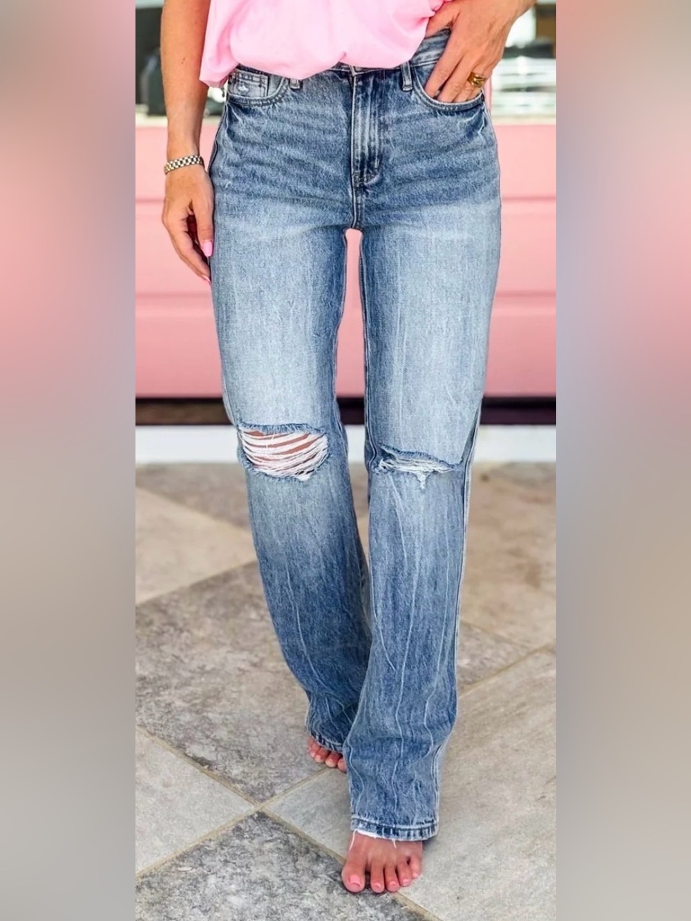 Judy Blue The North Shore High Rise Medium Wash Magic Slim Straight Leg Jean